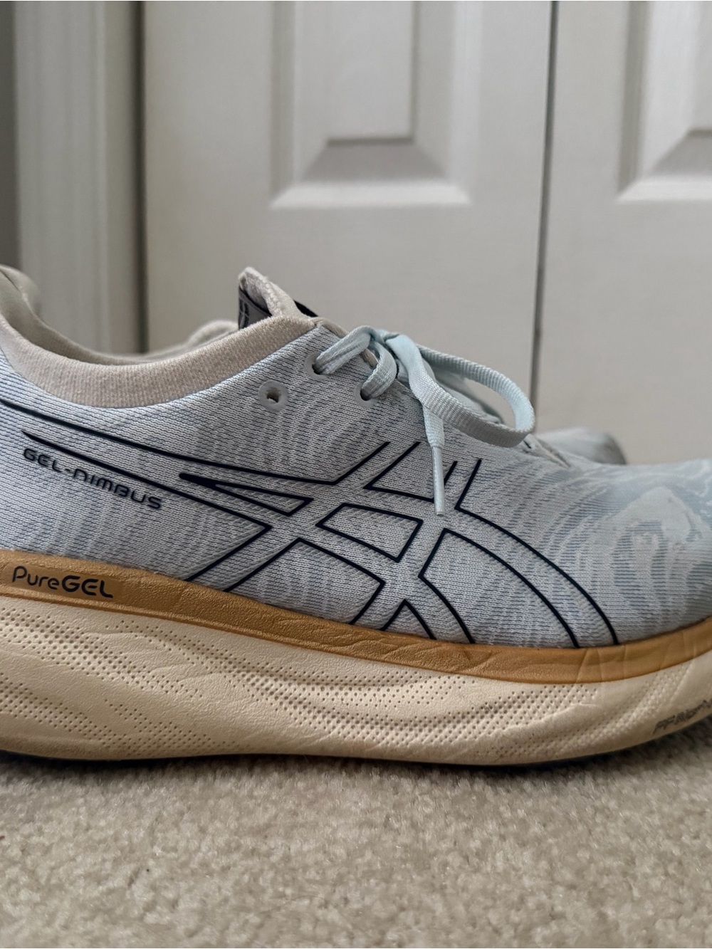 ASICS Women's Light Blue & Navy Gel-Nimbus Running Shoes